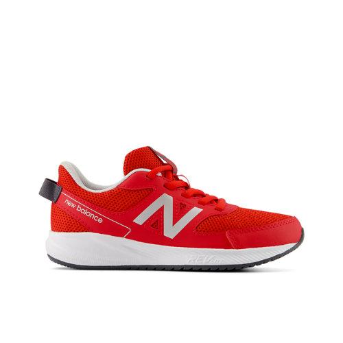 New Balance Kinder 570v3 in Red/Grey, Synthetic, Größe 30.5 on Productcaster.