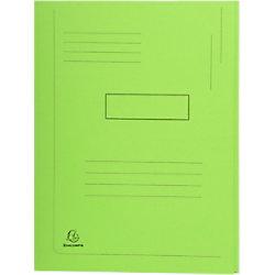 Exacompta 2 Flap Folder 445013E A4 Bright Green Cardboard 24 x 32 cm Pack of 50 on Productcaster.