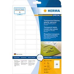 HERMA Transparant Etiketten 8016 Rechthoekig A4 45,7 x 21,2 mm 25 Vellen van 48 Etiketten on Productcaster.