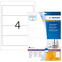 HERMA Ordneretiketten 8621 Weiß DIN A4 61 mm 10 Blatt à 4 Etiketten on Productcaster.