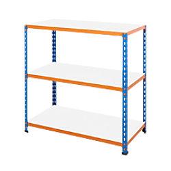 Bigdug Melamine Workbench Big340 with 3 Levels 340 Kg Blue, Orange 915 x 915 x 455 mm on Productcaster.