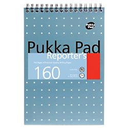 Pukka Pad Notepad Steno A5 Ruled Spiral Bound Cardboard Hardback Blue Perforated 160 Pages Pack of 3 on Productcaster.