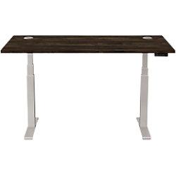 Cambio Sit Stand Desk Walnut 1400 x 800 x 645 - 1305 mm on Productcaster.