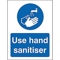 Stewart Superior Health and Safety Sign Use hand sanitiser Plastic Blue, White 20 x 15 cm on Productcaster.