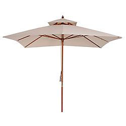 Outsunny Patio Umbrella 840-026 Bamboo, Cotton, Polyester, plastic Beige on Productcaster.