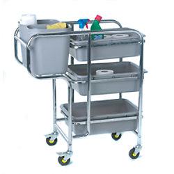 GPC Collector Trolley 100kg Capacity 455 x 925 x 776mm Grey on Productcaster.