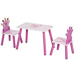 HOMCOM Children Table Set 312-015 Pink on Productcaster.