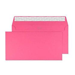 Creative Coloured Envelope DL+ 229 (W) x 114 (H) mm Adhesive Strip Pink 120 gsm Pack of 500 on Productcaster.