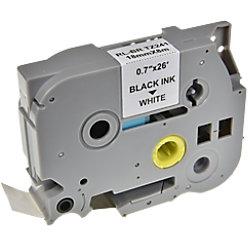 P-touch Label Tape Compatible Brother TZe-241 5BRT241-WT Adhesive Black on White 18 mm x 8 m on Productcaster.