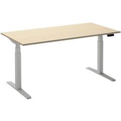 Ceha Rechthoekig Zit-sta-bureau Elektronisch In hoogte verstelbaar Wit Esdoorn Melamine, metaal 1.200 x 800 x 1.300 mm Normale hoog-laag-schakelaar on Productcaster.