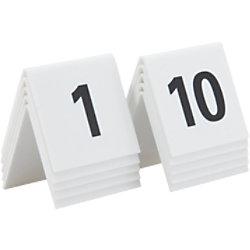 Securit Table Numbers 1-10 White 5.2 x 4.5 x 5.2 cm Pack of 10 on Productcaster.