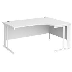 Dams International Right Hand Ergonomic Desk MCM16ERWHWH 1,600 x 1,200 x 725 mm on Productcaster.