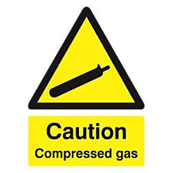 Seco Health and Safety Sign Caution Compressed Gas SRP 15 x 20 cm on Productcaster.