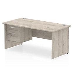 dynamic Ergonomic Desk Impulse MIRDP18FP2GRY Grey Oak 1800 mm x 800 mm x 730 mm on Productcaster.