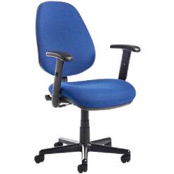 Dams International Bilbao Operator Chair Height Adjustable Blue 480 x 605 x 1,085 mm on Productcaster.