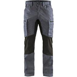 BLÅKLÄDER Trousers 14591845 Cotton, PL (Polyester) Grey, Black Size 42R on Productcaster.