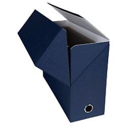 Exacompta Papier toile Archive Box 89427E Dark Blue 34.5 x 12 x 26 cm Cardboard, Paper Pack of 5 on Productcaster.