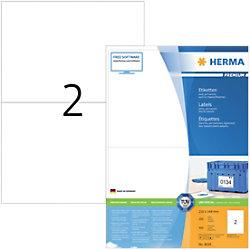 HERMA Adresetiketten 4628 Wit 210 x 148 mm 200 Vellen à 2 Etiketten on Productcaster.