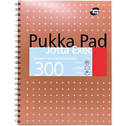 Pack of 3 A4 Pukka Pad Notebook Metallic Executive Ruled Spiral Bound Cardboard Copper Perforated 300 Pages 150 Sheets on Productcaster.