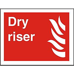 Fire Sign Dry Riser Self Adhesive Plastic 15 x 20 cm on Productcaster.