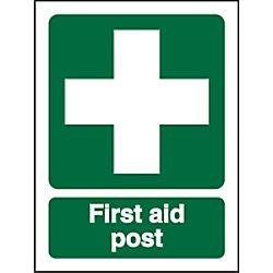 First Aid Sign First Aid Post Plastic 30 x 20 cm on Productcaster.