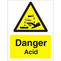 Warning Sign Acid Vinyl 40 x 30 cm on Productcaster.