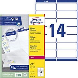 AVERY Zweckform Abziehhilfe QuickPEEL,ultragrip Adressetiketten L7163-100 Selbsthaftend DIN A4 Weiß 99,1 x 38,1 mm 100 Blatt à 14 Etiketten on Productcaster.