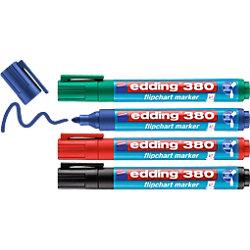 edding 380 Flipchart marker Medium Ronde punt Kleurenassortiment 4 Stuks on Productcaster.