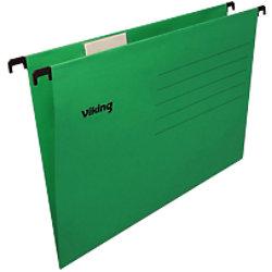 Pack of 25 A4 Vertical Suspension File V Base 220 gsm Green Cardboard Niceday on Productcaster.