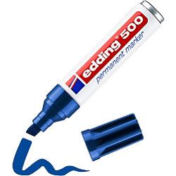 edding 500 Permanent marker Breed Beitelpunt 7 mm Blauw Navulbaar on Productcaster.