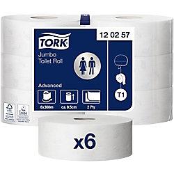 6 Rolls of 1800 Sheets Tork T1 Advanced Recycled Toilet Roll 2 Ply 120257 on Productcaster.