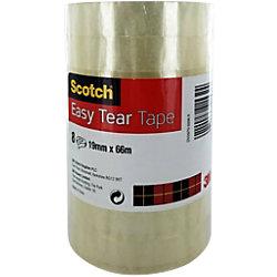 Scotch Crystal Clear Tape Transparent 19 mm x 66 m PP (Polypropylene) Pack of 8 on Productcaster.