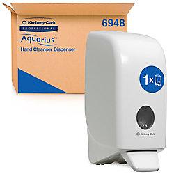 1 L AQUARIUS Hand Cleanser Dispenser 6948 Refillable White Wall Mountable on Productcaster.