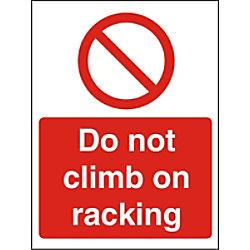 Prohibition Sign Do Not Climb Vinyl 30 x 20 cm on Productcaster.