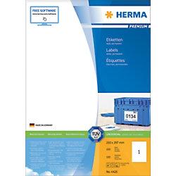 HERMA Universaletiketten 4428 Weiß DIN A4 210 x 297 mm 100 Blatt à 1 Etiketten on Productcaster.