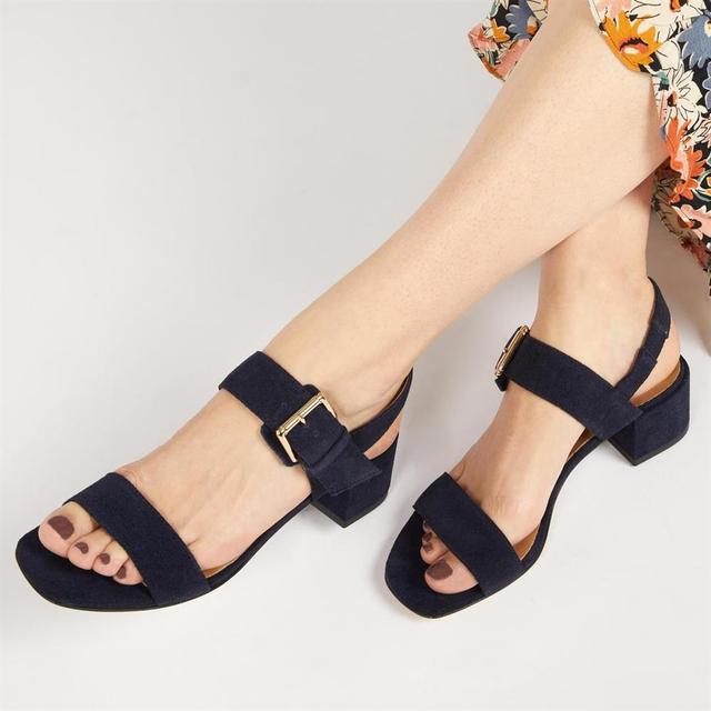 Jones Bootmaker - Women's Kassidy Single Strap Heels - Navy - Size 5 on Productcaster.