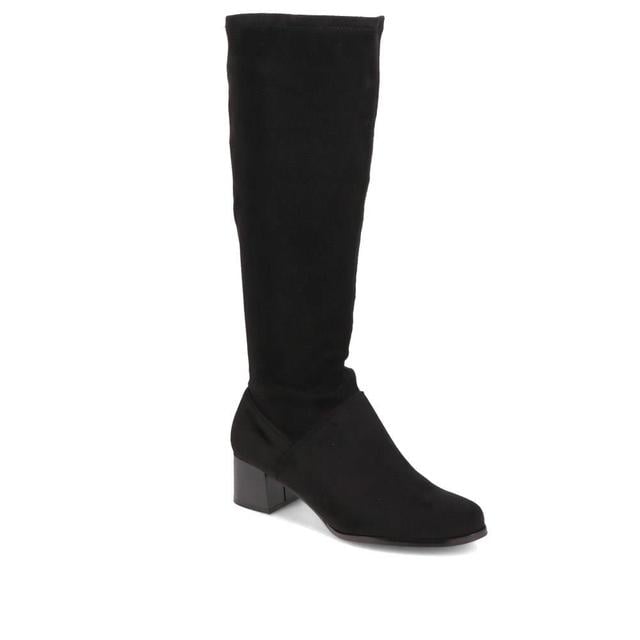 Women's Pavers Knee Length Heeled Boots - Black - Size 5 on Productcaster.