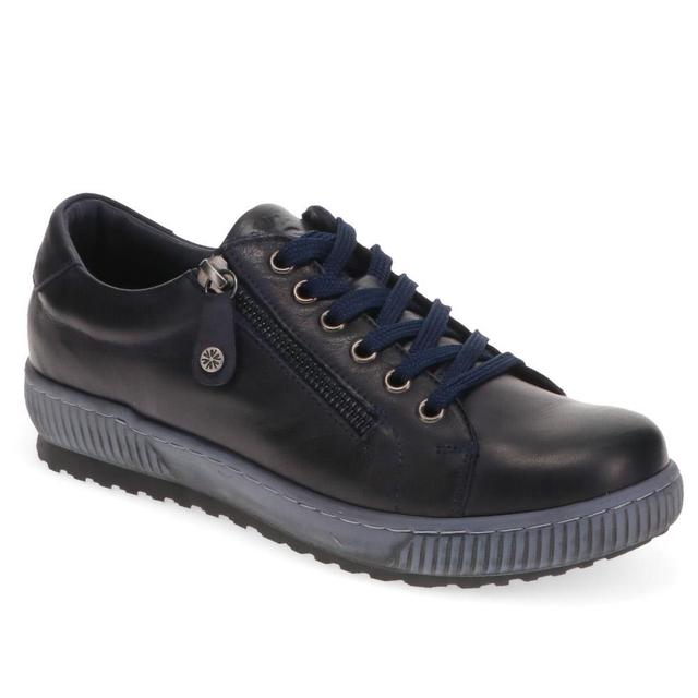 Women's Van Dal Lace-up Leather Trainers - Navy - Size 5 on Productcaster.