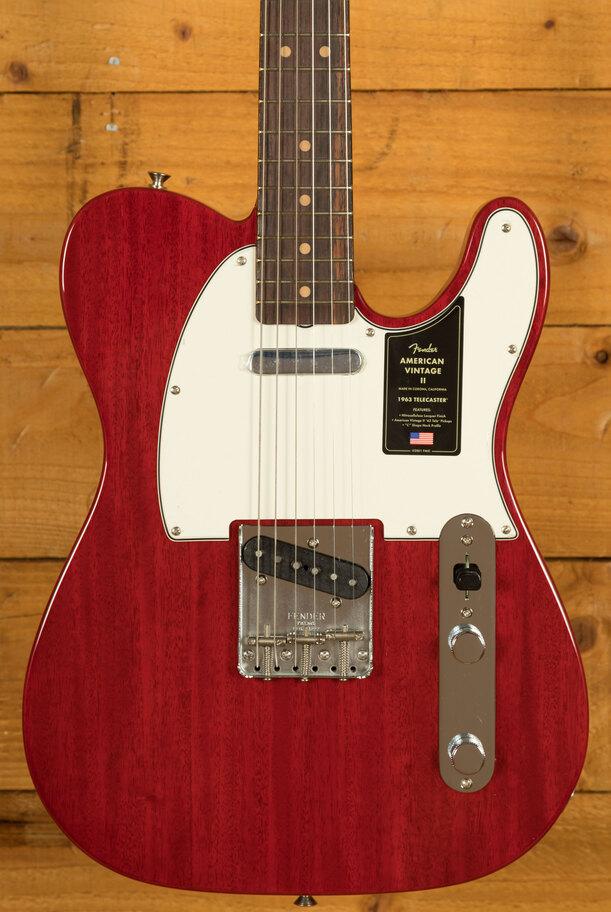 Fender American Vintage II 1963 Telecaster | Rosewood - Crimson Red Transparent - V2319212 on Productcaster.