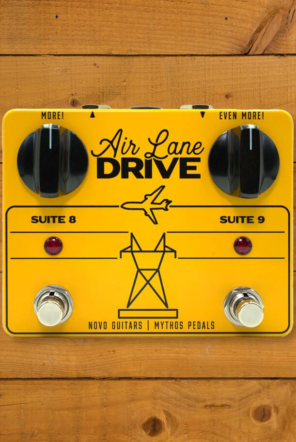 Mythos Pedals & Novo Guitars Air Lane Drive | Dual Overdrive - Vandalism Yellow - Mythos Pedals & Novo Guitars Air Lane Drive | Dual Overdrive - Van on Productcaster.