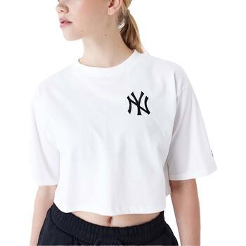 T-shirt New-Era Mlb Le Crop Tee Neyyan Whiblk on Productcaster.