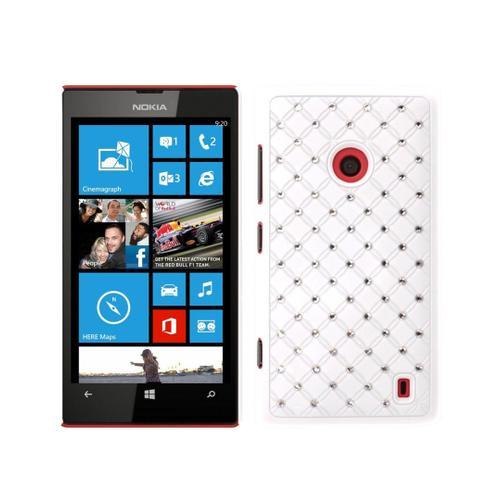 Coque Rigide Avec Strass Coloris Blanc Nokia Lumia 520 on Productcaster.