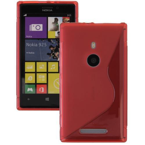 Coque Housse S-Line Rouge Lumia 925 Nokia on Productcaster.