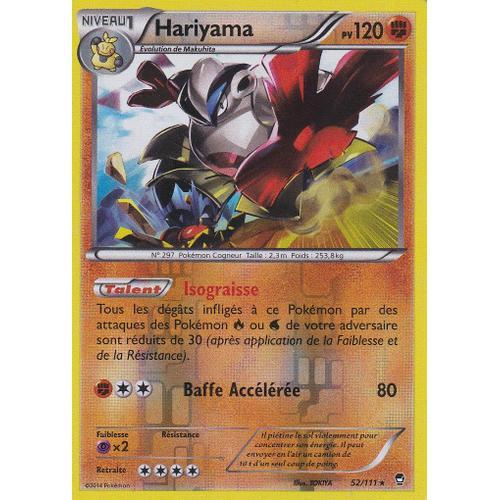 Carte Pokemon Francaise Xy Poings Furieux Hariyama Reverse 52/111 on Productcaster.