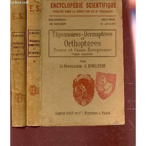 Thysanoures-Dermapteres Et Orthopteres - En 2 Volumes : Tome Premie... on Productcaster.