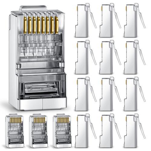 50 Pièces Cat6 Conducteur Cat6 Blindé RJ45 8P8C Connecteur pour STP... on Productcaster.