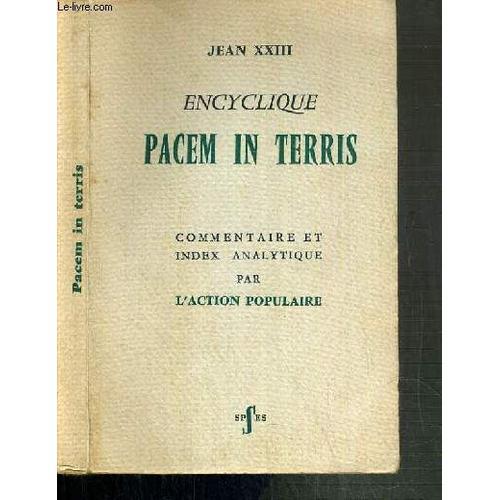 Encyclique Pacem In Terris - Commentaire Et Index Analytique Par L'... on Productcaster.