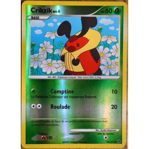 Carte Pokémon 78/127 Crikzik 60 Pv - Reverse Platine Neuf Fr on Productcaster.