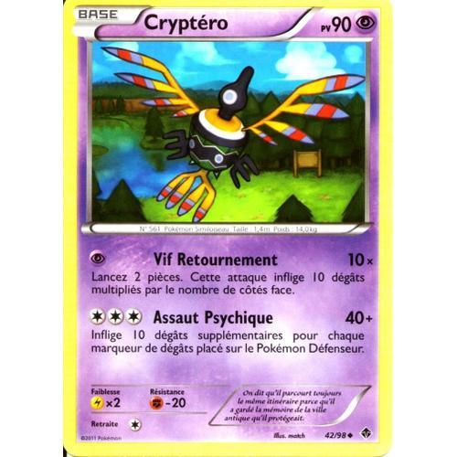 Carte Pokémon 42/98 Cryptero 90 Pv Pouvoirs Emergents Neuf Fr on Productcaster.