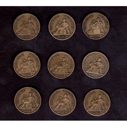 Lot De 9 Pieces Francaises Bon Pour 50 Centimes Chambre Du Commerce on Productcaster.